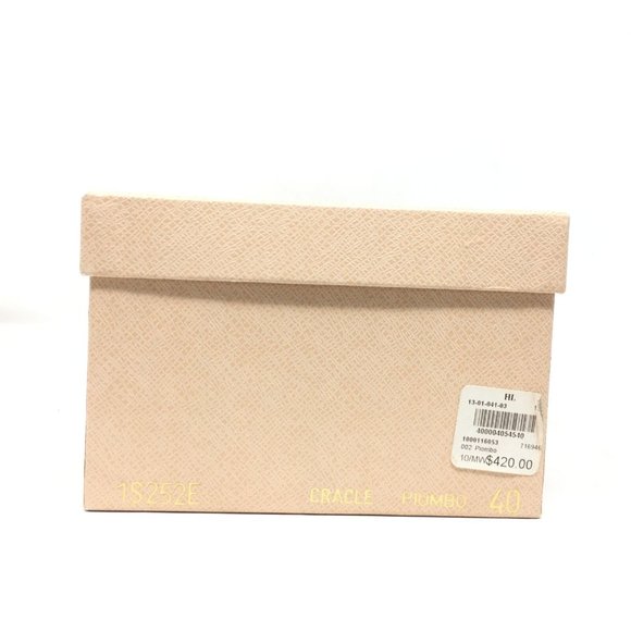 Women's Prada Slip On Loafers Flats Shoe Size 40 EU/10 US Silver Crackle Leather - Picture 6 of 10